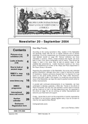 Newsletter No 20 cover