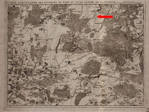 Map with repairs made to a worn-out copper plate (154 kB)