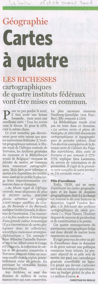 Le Soir, 15-16 March 2008, page 21