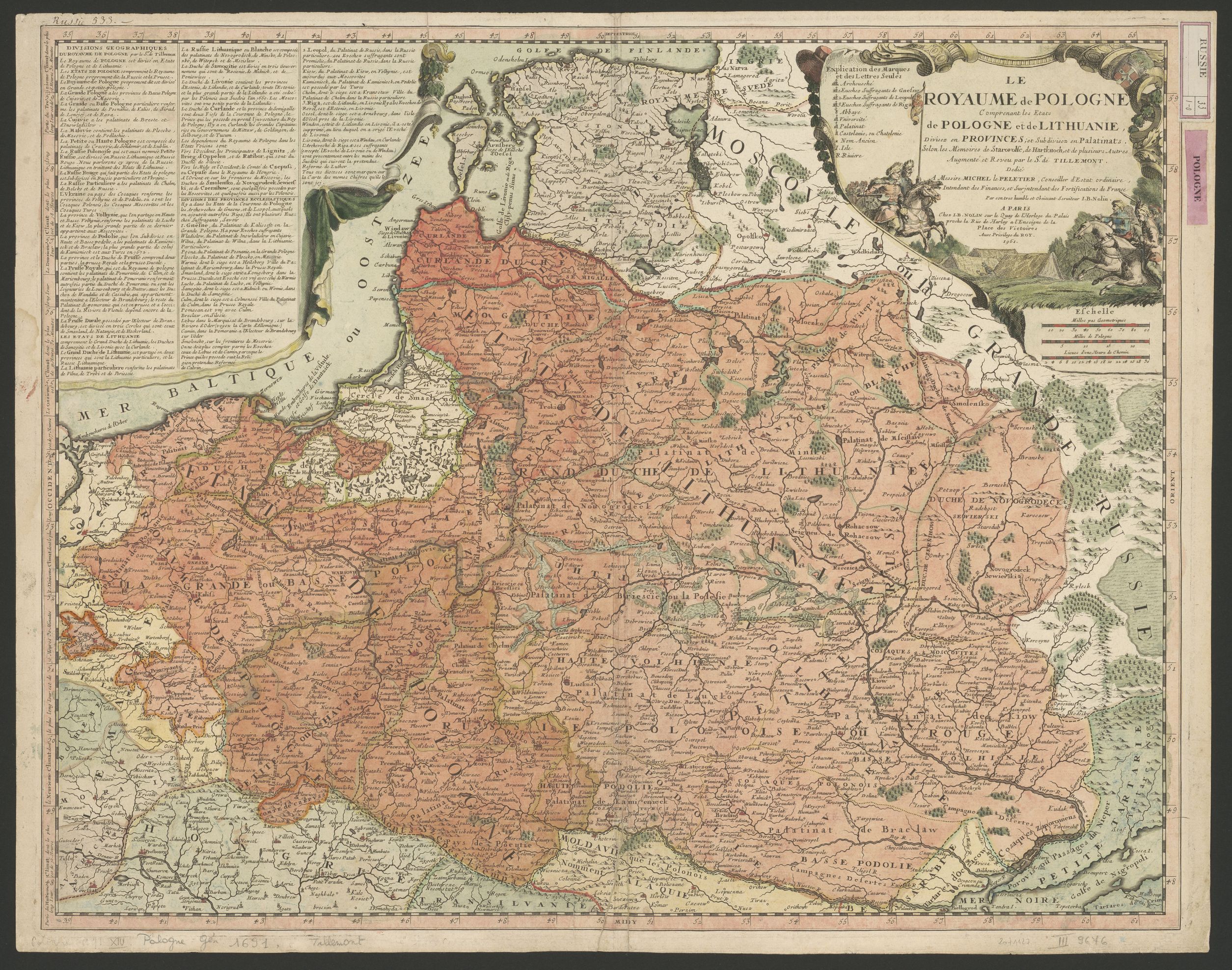 Le royaume de Pologne comprenant les Etats de Pologne et de Lithuanie, […]